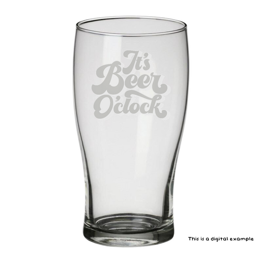 Custom Etched Artisan Beer Glass