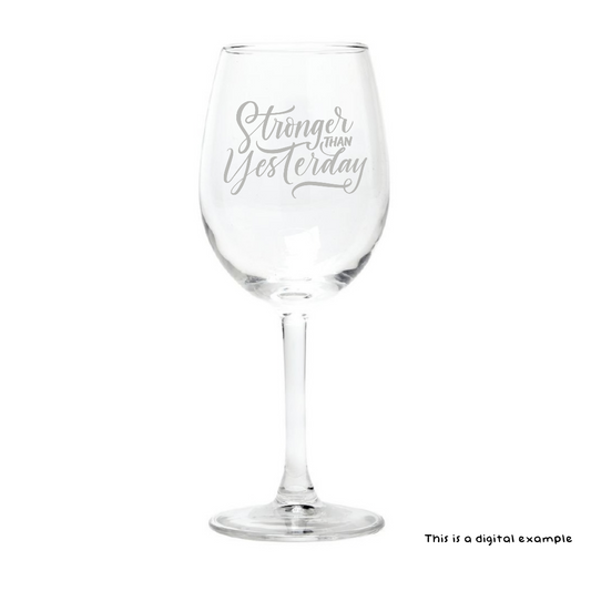 Custom Etched Wine Glass