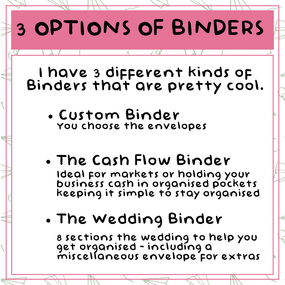 Budget Binders - Custom or Cash Flow option